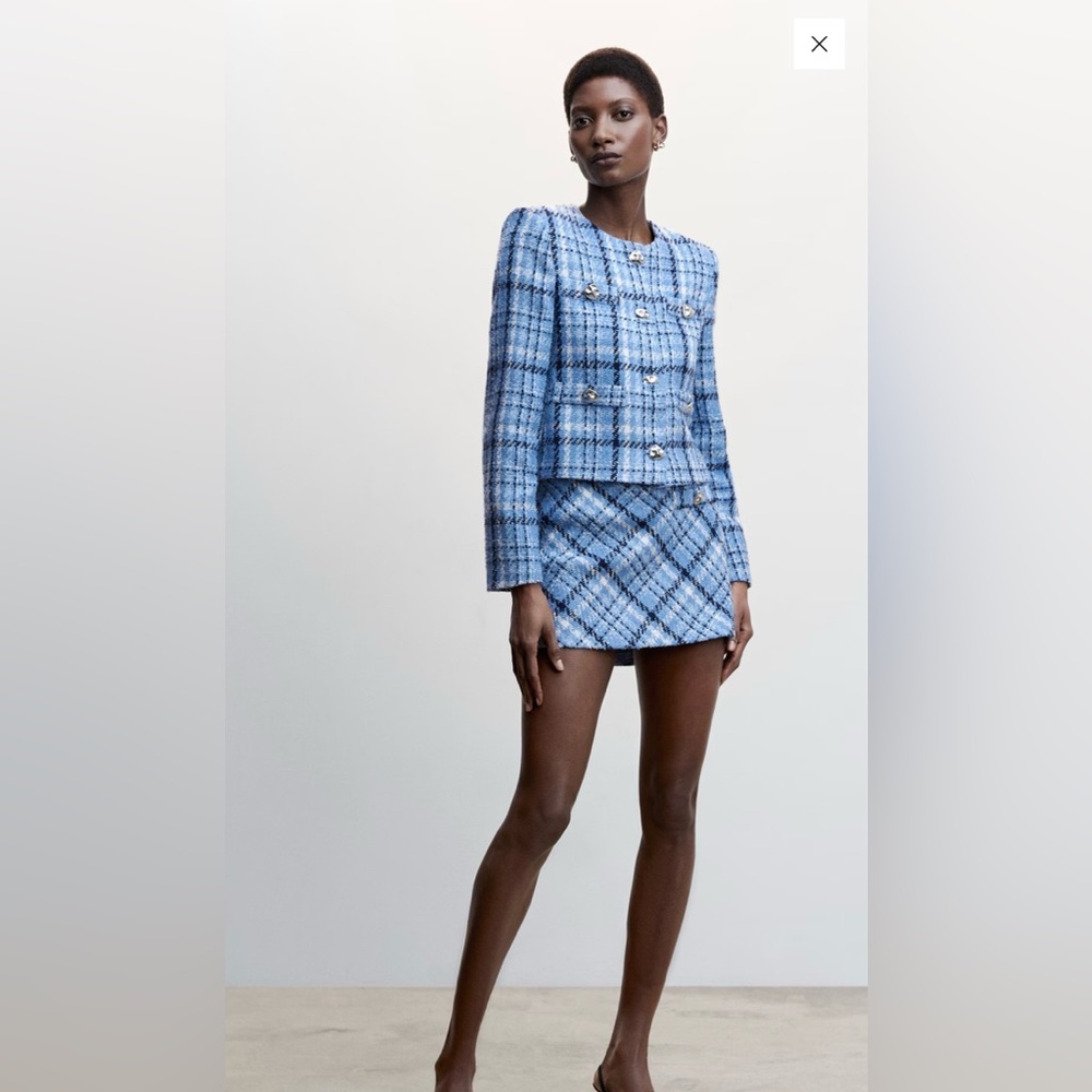 check tweed jacket size s (skirt available)
